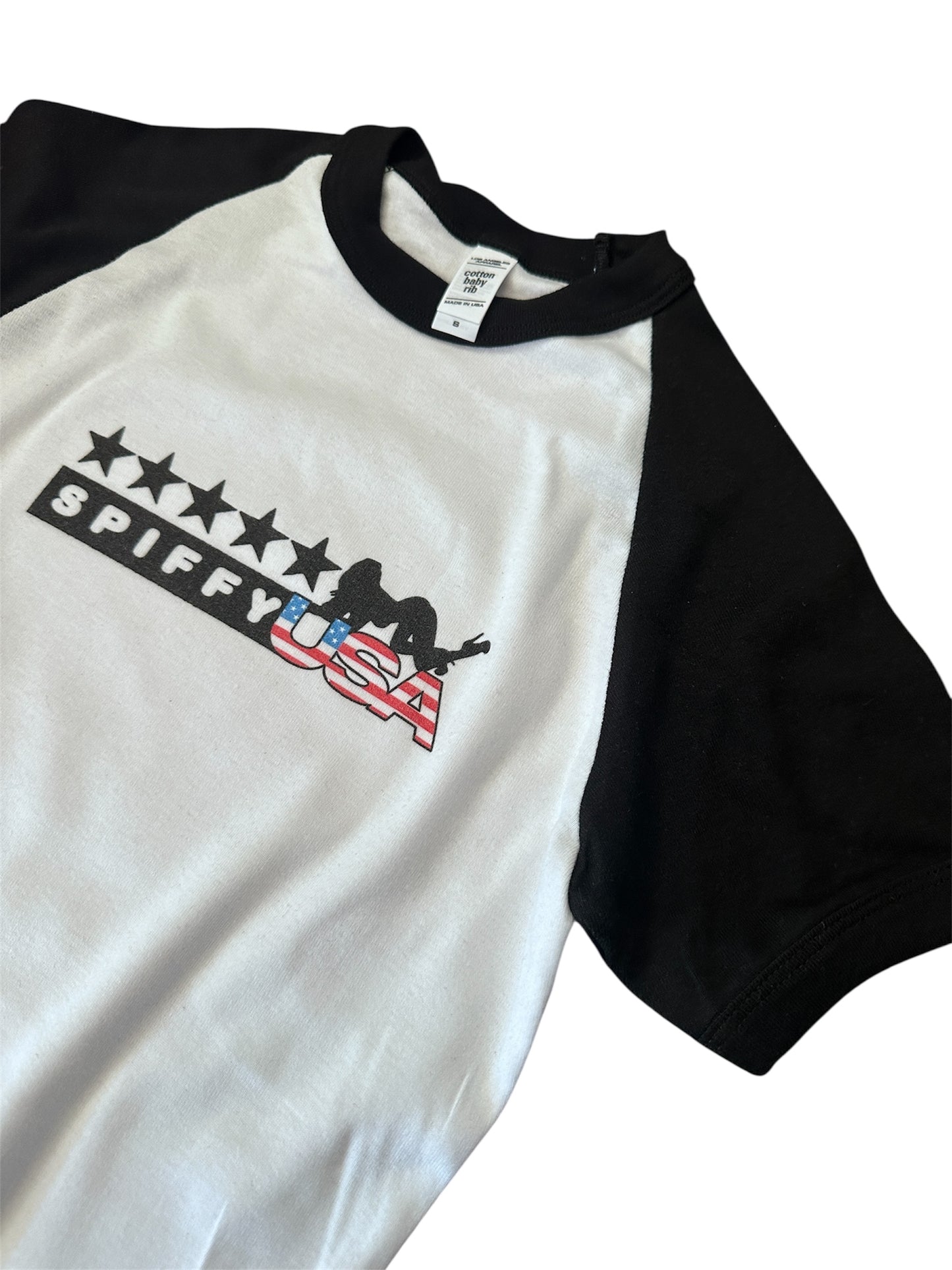 spiffyUSA WMNS cropped baby tee