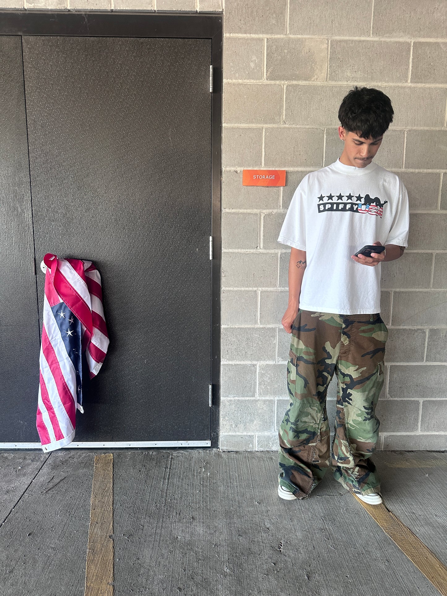 spiffyUSA drop shoulder oversized tee